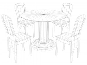 Dinner table Model 3D