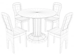 mesa de cena Modelo 3D