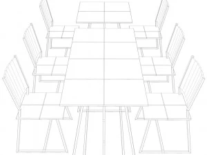 Mesa de jantar Modelo 3D