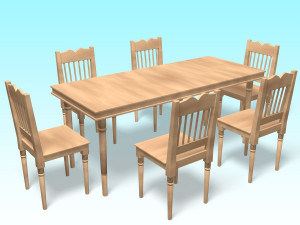 Dinner table Modèle 3D