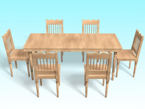 Dinner table Modelo 3D