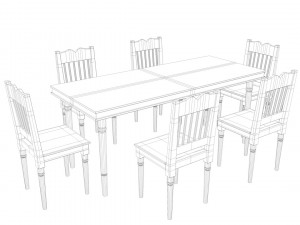 Dinner table Modelo 3D
