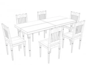 Mesa de jantar Modelo 3D