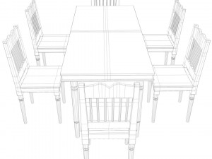 Dinner table Modelo 3D