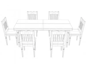 Mesa de jantar Modelo 3D