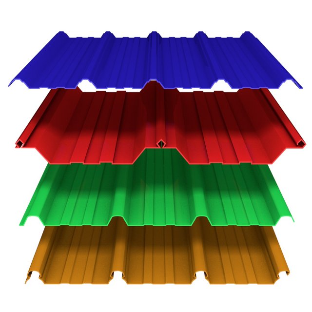 metal roof sheet 3D Model .c4d .max .obj .3ds .fbx .stl .blend 