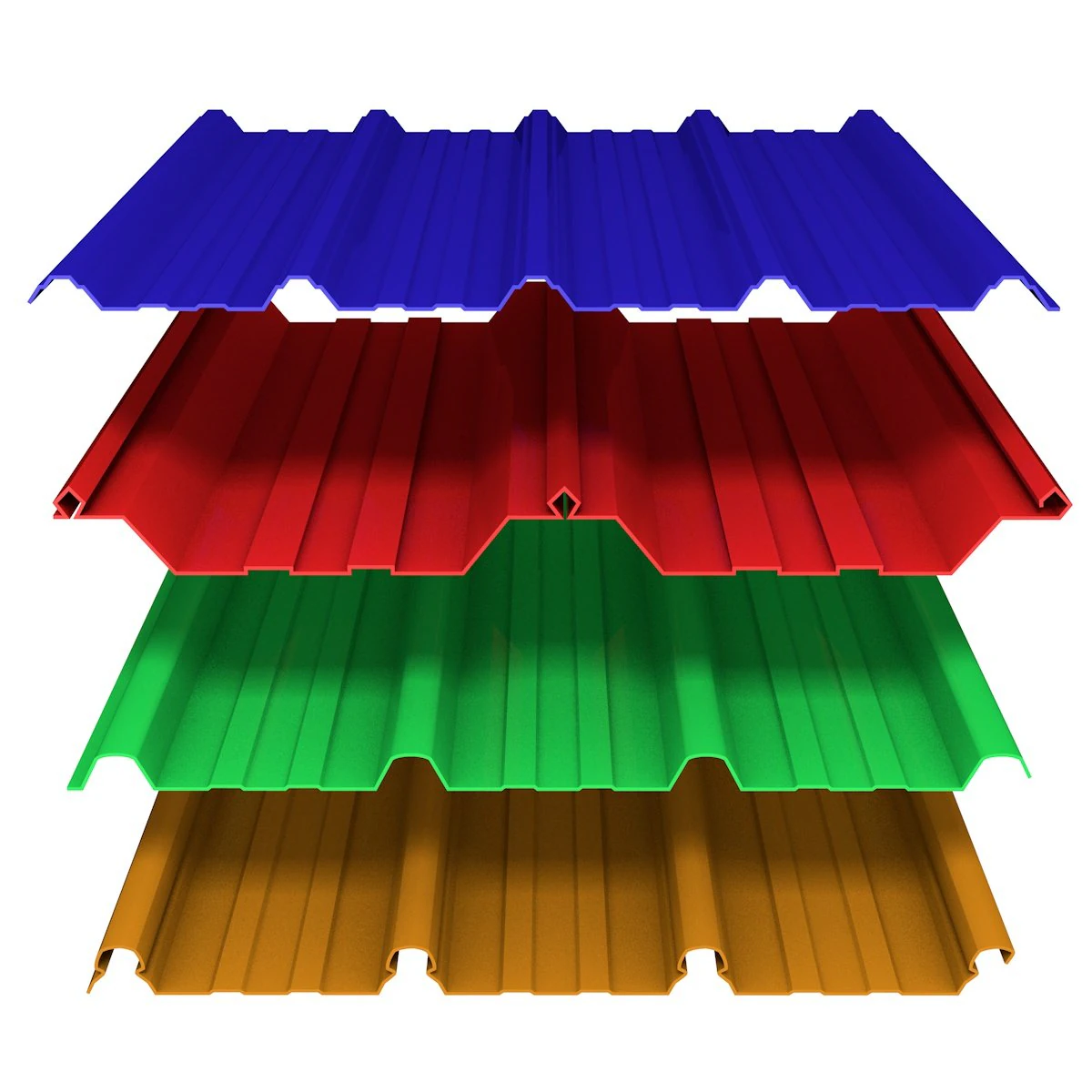 metal roof sheet 3D Model .c4d .max .obj .3ds .fbx .stl .blend 