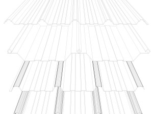metal roof sheet 3D Model