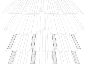metal roof sheet 3D Model