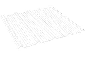 metal roof sheet 3D Model