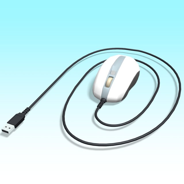 mouse optical usb 3D Modell .c4d .max .obj .3ds .fbx .stl .blend 