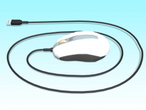 mouse optical usb 3D Modell