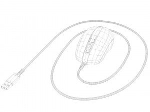 mouse optical usb 3D Modell