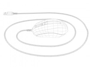 mouse optical usb 3D Modell