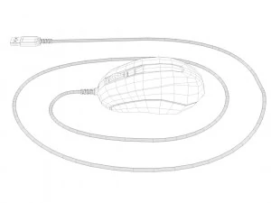 マウス光学USB 3Dモデル