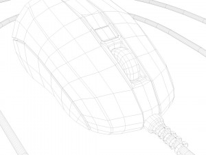 mouse optical usb 3D Modell