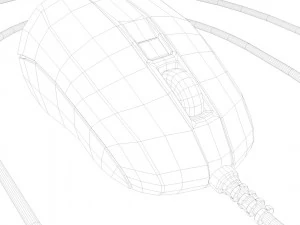 マウス光学USB 3Dモデル