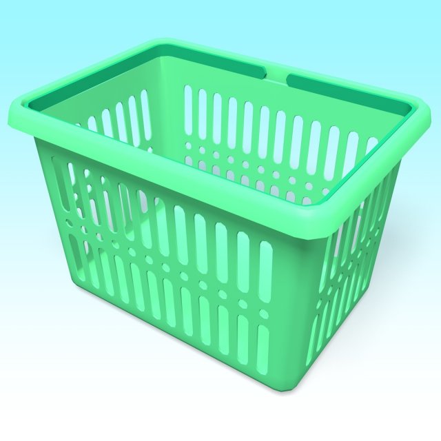 plastic basket 3D 모델 .c4d .max .obj .3ds .fbx .stl .blend 