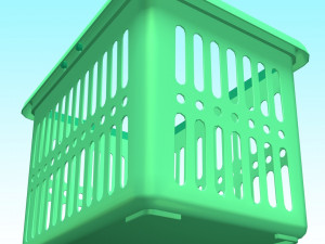 plastic basket 3D 모델