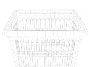 plastic basket 3D 모델