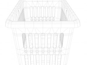 plastic basket 3D 모델