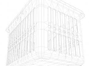 plastic basket 3D 모델