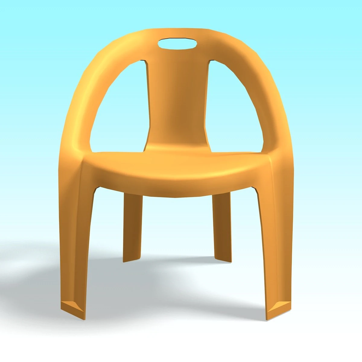 plastic chair 3D Model .c4d .max .obj .3ds .fbx .stl .blend 