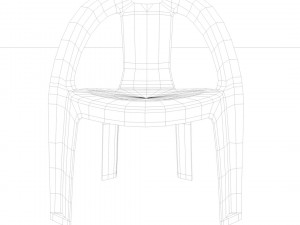 plastic chair 3D 모델