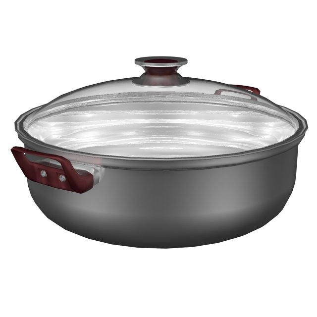 stainless pot 3D Model .c4d .max .obj .3ds .fbx .stl .blend 