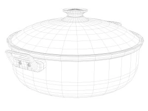 panela de a&ccedil;o inoxid&aacute;vel Modelo 3D