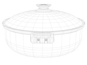 panela de a&ccedil;o inoxid&aacute;vel Modelo 3D