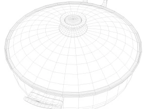 panela de a&ccedil;o inoxid&aacute;vel Modelo 3D