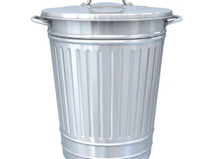 galvanizli &ccedil;elik &ccedil;&ouml;p tenekesi 3D Model