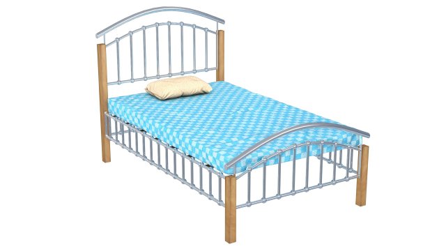 bed 2 3D Model .c4d .max .obj .3ds .fbx .stl .blend 
