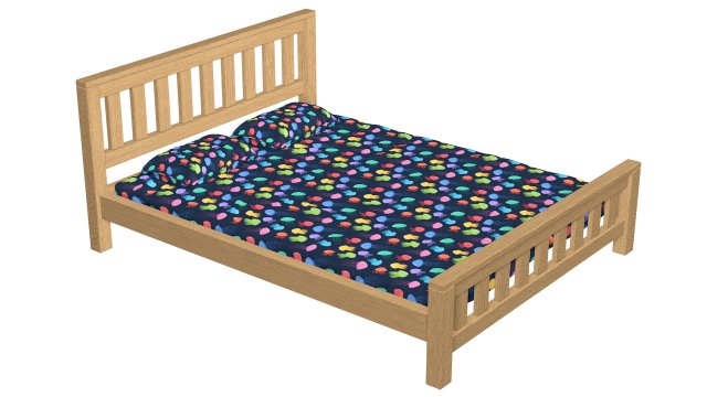 bed 5 3Dモデル .c4d .max .obj .3ds .fbx .stl .blend 