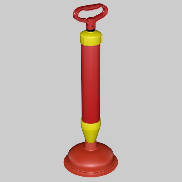 Toilet plunger 3D Модель .c4d .max .obj .3ds .fbx .stl .blend 