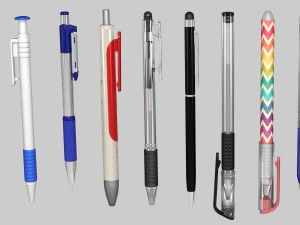 Coleção de Canetas 1 Modelo 3D