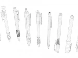 Pennenverzameling 1 3D Model