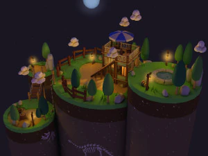 Laag polyhuis 1 3D Model