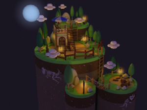 Low Poly House 1 3D Modell