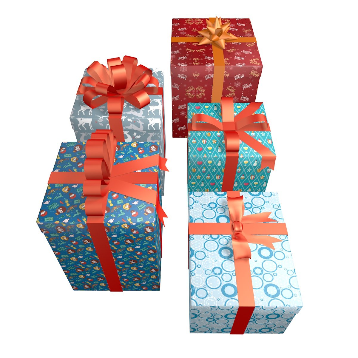 Gift 3d model. Gifts 3d.