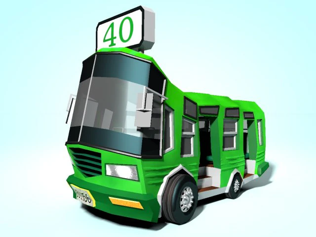 autobús Modelo 3D .c4d .max .obj .3ds .fbx .stl .blend