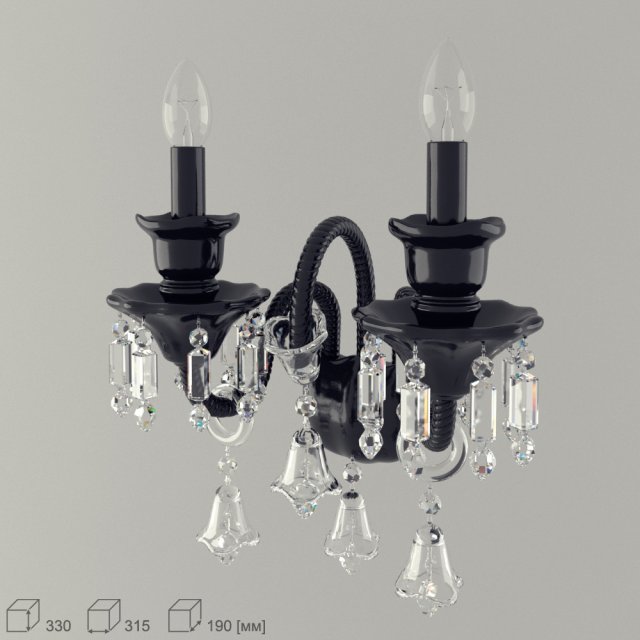 bohemia sconce Model 3D .c4d .max .obj .3ds .fbx .stl .blend 