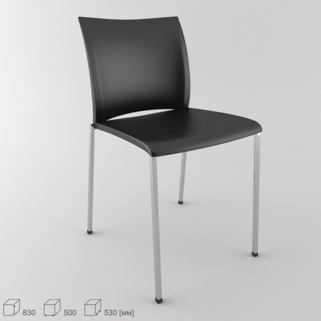 cafeteria chair 3D Model .c4d .max .obj .3ds .fbx .stl .blend 