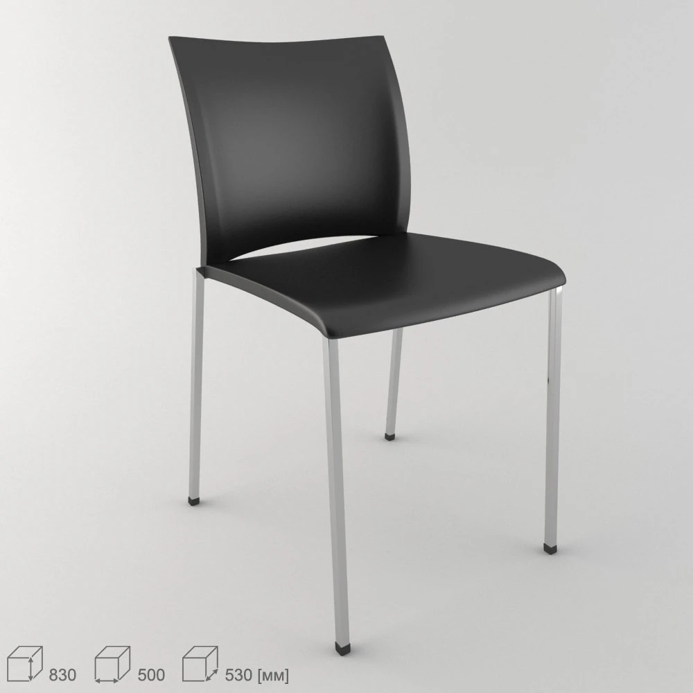 cafeteria chair 3D Model .c4d .max .obj .3ds .fbx .stl .blend 