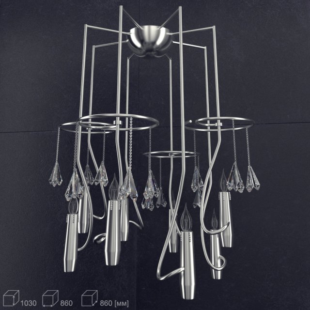 air chandelier Modelo 3D .c4d .max .obj .3ds .fbx .stl .blend 