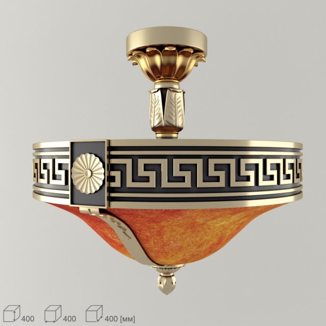 classic ceiling lamp 3D Модель .c4d .max .obj .3ds .fbx .stl .blend 