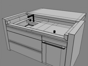 systema essential kitchen transformer table 3D Model
