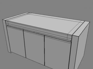 mesa transformadora de cozinha essencial systema Modelo 3D