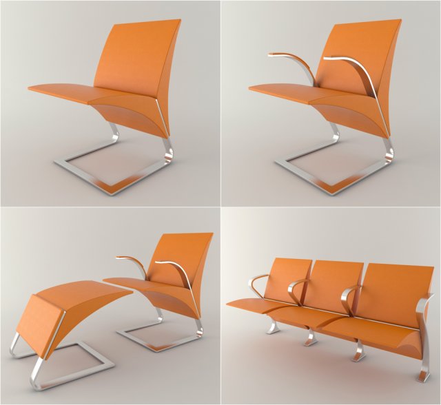 ravello chair collection 3Dモデル .c4d .max .obj .3ds .fbx .stl .blend 
